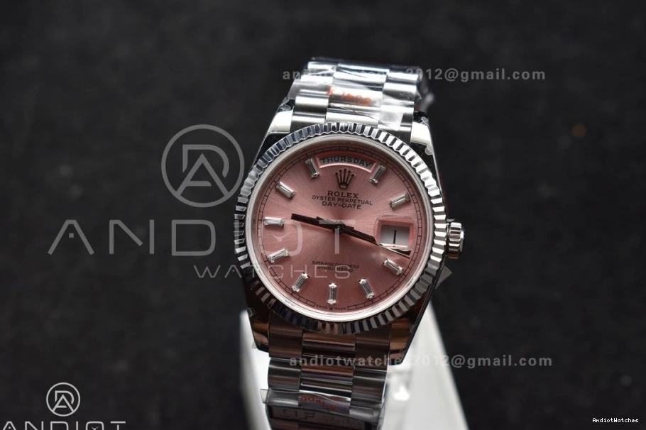 36 QF SS Pink Bracelet Edition President Weight) OnTrend DayDate vr3255 Diamond (Gain V5 904L Steel Dial Best 687 on 0519